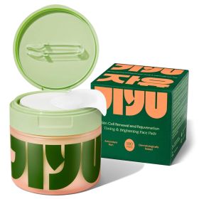 JiYu Toning Polish Pads - Korean Skincare for Dark Spots, Wrinkles & Dull Skin - Hydrating Facial Treatment with Snail Mucin, Niacinamide