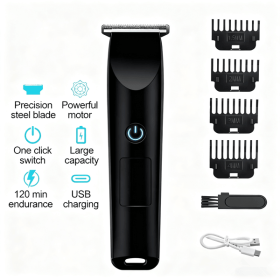 Men Pro Electric Hair Clippers Beard Trimmer Cutting Barber Shaving Machine Black(Logistics only For USPS.TK/TMEU only For self-pickup)