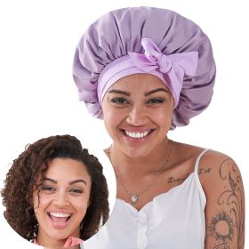 Silk Bonnet for Sleeping Women, Satin Hair Bonnet for Sleeping for Wavy Curly Natural Hair Women Men - Red