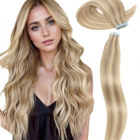 Double Pull Full Virgin Real 50g Hair Extension Long With Weft Invisible Skin Weft 20 Thick Seamless Human Hair (Option: 26inch)