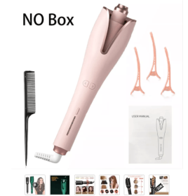 Multi-Automatic Hair Curler Hair Curling Iron LCD Ceramic Rotating Hair Waver Magic Curling Wand Irons Hair Styling Tools (Plug standard: AU, Color: Pink 2)