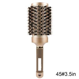 Round Brush For Blow Drying; Nano Thermal Ceramic & Ionic Tech Hair Brush With Boar Bristles; Professional Round Barrel Brush For Styling; Curlin (size: 45#2.08in)