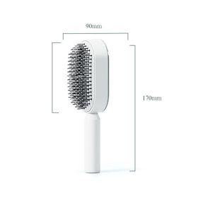 Self-Cleaning Hair Brush (Color: Gray Rectangle Brush)