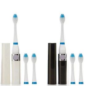MySonic ToothBrush Set of 2, For Your Home and Travel (Color: Black - Set of 2)