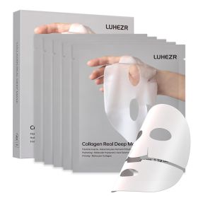5 SHEETS/BOX Deep Collagen Anti Wrinkle Lifting Mask Collagen Mask Skincare Facial Masks for Women Skin Care Deep Hydration Tone Correction & Rad (Core Benefits: Firmness & Elasticity Support)